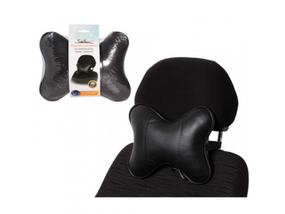 Подушка-косточка на подгол. "Лима", экокожа, 1 шт., черная от Airline Подушка-косточка на подгол. "Лима", экокожа, 1 шт., черная