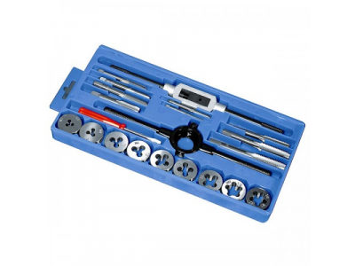 Набор метчиков и плашек HSS M3-M12, кейс, 21 предмет от МАСТАК Набор метчиков и плашек HSS M3-M12, кейс, 21 предмет