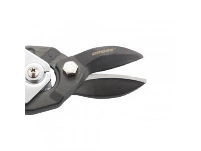 Ножницы по металлу"PIRANHA"усиленные,255 мм,прямой рез,сталь-СrMo,двухкомпонентные рукоятки//GROSS
