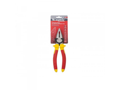 Плоскогубцы комбинированные, Insulated, 180мм, двухкомпонентные рукоятки// MATRIX PROFESSIONAL