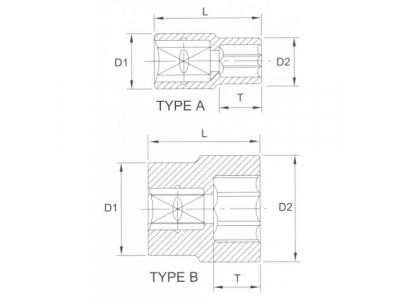 Головка торцевая 6гр. 1/2" 30мм