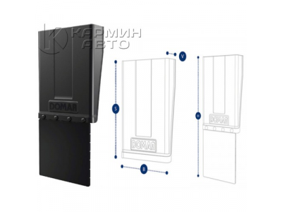 DOMAR dk1224 подкрылок прямой schmitz антиспрей 600950x460x125 брызговик