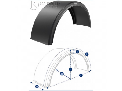 DOMAR dk1550 крыло пластиковое 550x600х1280 для малотоннажных тс от DOMAR DOMAR dk1550 крыло пластиковое 550x600х1280 для малотоннажных тс